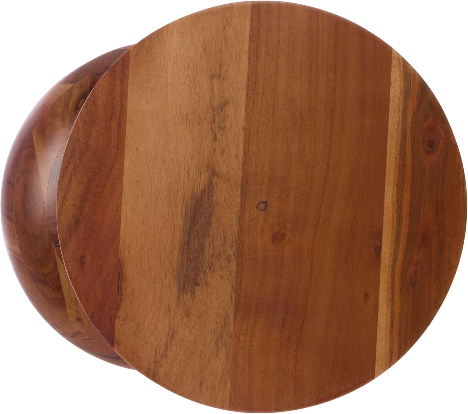 SAFAVIEH Home Collection - Masew Solid Wood Accent Table with Sculptural Stacked Design in Walnut Finish, Modern Side Table, Fully Assembled (ACC3228A)