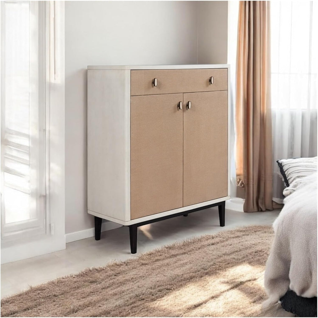 Light Luxury Style Large Storage Cabinet, Two Cabinet Doors, Dual Color Matching,for Kitchen