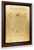 The Vitruvian Man Leonardo Da Vinci, World Famous Wall Art Collection, Fine Art Drawing, Framed Medical Posters for Your Medical Office Decor, Proportions of The Human Figure Drawing, 2453W