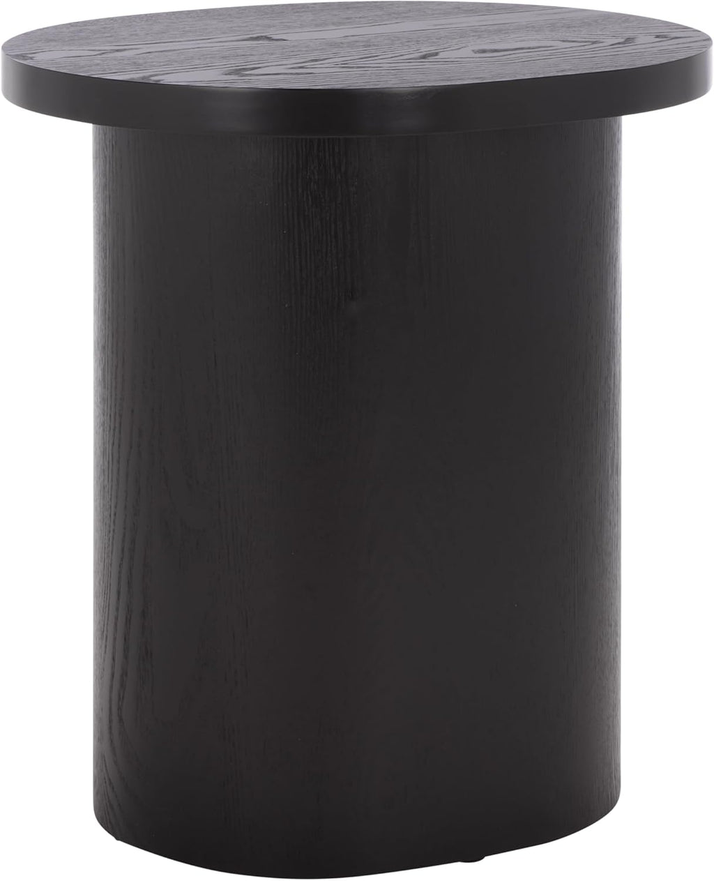 SAFAVIEH Home Collection - Ekon Round Pedestal End Table, Modern Black Finish, Fully Assembled (ACC2301A)