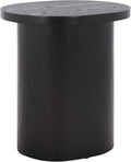 SAFAVIEH Home Collection - Ekon Round Pedestal End Table, Modern Black Finish, Fully Assembled (ACC2301A)