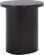 SAFAVIEH Home Collection - Ekon Round Pedestal End Table, Modern Black Finish, Fully Assembled (ACC2301A)