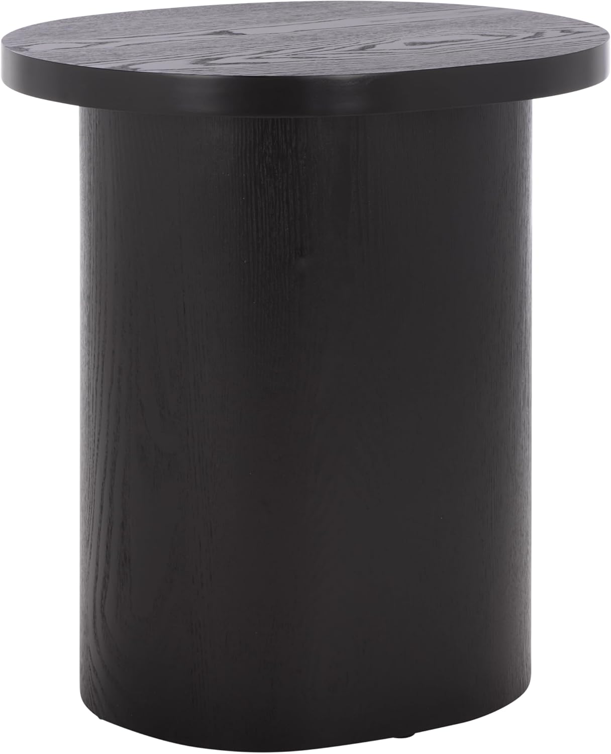 SAFAVIEH Home Collection - Ekon Round Pedestal End Table, Modern Black Finish, Fully Assembled (ACC2301A)