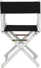 Casual Home 18" Director's Chair White Frame with Black Canvas