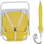 Semme Childs Beach Chair Kids Chair with Umb S Folding Beach with Umbrella Portable Outdoor Sand for Kids Ideal for Vacations Picnics Parties Extra Large Size Yellow (Yellow)