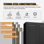 75" Tall Metal Storage Cabinet, Kitchen Pantry Storage Cabinets with Doors and Shelves, Black Pantry Cabinet with 3 Drawer, Utility Kitchen Cupboard, Large Steel Cabinets for Dining Room