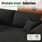 106” Modular Sectional Sofa, Cloud Sectional Couch with Deep Seat, Modern Modular L-Shape Sofa Couch with Chaise,Upholstered Boneless Couches for Living Room Bedroom No Assembly Required