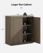 SICOTAS Buffet Cabinet with Storage Accent Sideboard Modern Credenza with Doors & Shelves Fluted Media Console Mid Century Coffee Bar Table for Living Room Kitchen Dining Room Hallway (3PCS)