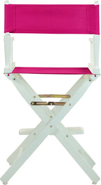 Casual Home 220-01/021-30 Director Chair 24" - Counter Height WhiteFrame/Magenta Canvas