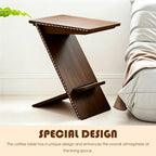 YUNMUARY-C Shaped Couch End Table,Skinny Entryway Table,Modern Wooden Nightstand,11.61 Inches Wide Walnut Slim Side Table for Bedroom,Living Room and Corners,Easy Assembly.