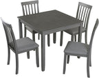 Knocbel Classic 2-Person Dining Table for Small Space, Wooden Apartment Condo Pub Bistro Kitchen Dining Furniture, Standard Height (Gray Square 30" H)