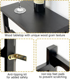 28-Bottle Wine Rack Free Standing Floor, Solid Wood 7-Tier Display Wine Storage Shelves with Tabletop, Wobble-Free Bottle Holder for Cellar Kitchen Bar Dining Room Living Room