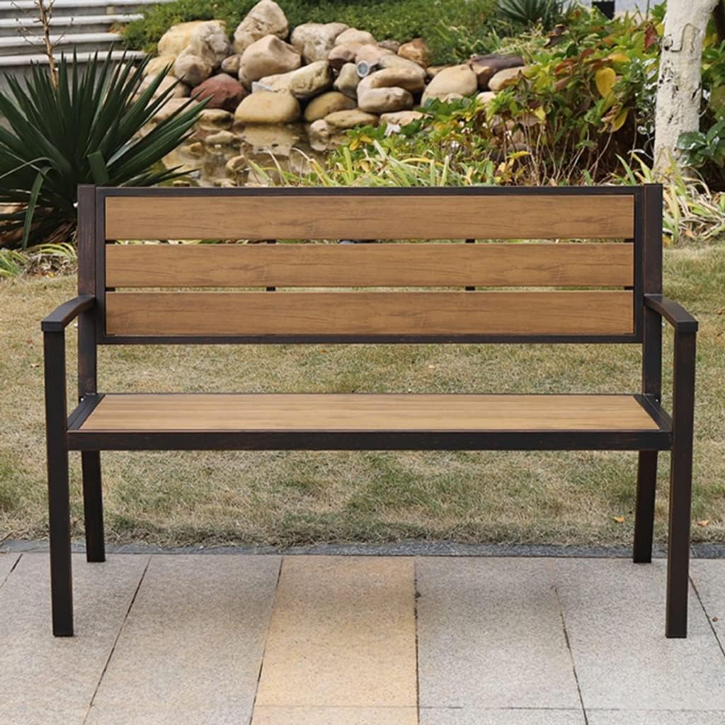 Patio Benches for Outdoors Garden Bench Outdoor Leisure Stool Home Commercial Park Seat Chair Double Garden Benches for Outdoors