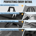 Heavy Duty Folding Chair Storage Bag, [Thick Fabric+Front Pocket] 40.5" x 12.2" x 20",For Metal/Plastic/Wooden Chairs, Large Waterproof Carry Bag with Sturdy Pad Handle,Black, (Only bag)