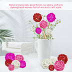 Valentine's Day Rattan Balls 36pcs&Valentines Day vase Filler&Valentine Bowl Filler&Decorative Balls for Bowls Decoration for Home Decoration Valentine's Day Decoration