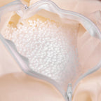 EMMA + OLIVER Small White Furry Bean Bag Chair for Kids and Teens