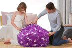 Aubliss Stuffed Animal Bean Bag Storage Chair (Purple Unicorn, X-Large (48''))