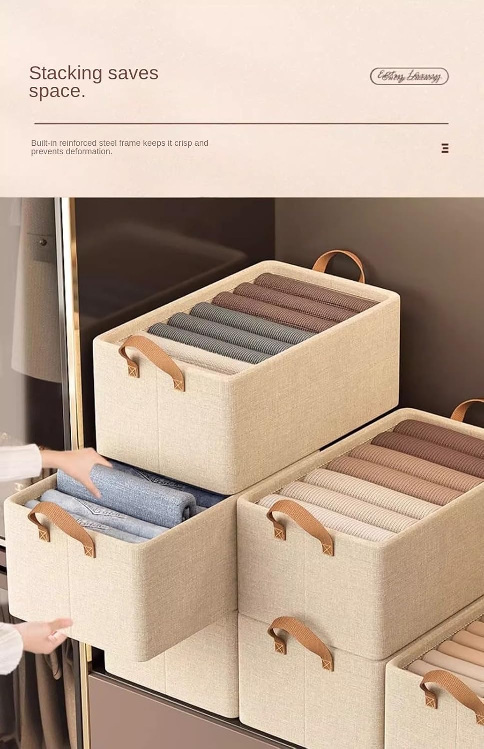 Storage Box, Home Organizing Box, Wardrobe Storage, Layered Artifact, Foldable Storage Basket
