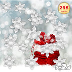 PMLAND Winter Acrylic Clear Snowflake Ornaments and Table Scatter Decoration - 290+ Pieces for Christmas Holiday Party Festival Events Home Decor