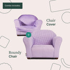 Combo Rocking Chair with Removable Cover, Ergonomic Design for Toddlers, Microsuede Upholstery, Comfortable & Sturdy Wooden Frame, Ages 2-5, Easy to Clean, Ideal for Playrooms & Bedrooms.