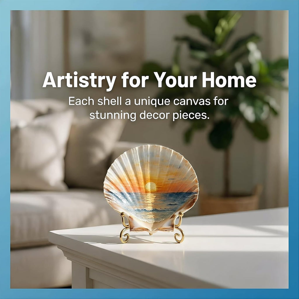 Large Seashells for Crafts 20 PCS, 4–5 Inch Scallop Shells Natural White for DIY Painting, Beach Decor, Wedding Party Supplies, Home Decor