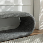 52.17" Wide Chenille Upholstered Bench for Bedroom End of Bed, Modern Shoe Bench for Entryway, Equipped with an Iron Frame, Dining Room, Living Room, Bedroom (Gray + Chenille)