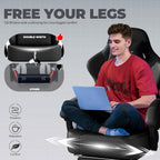 GTPLAYER Big and Tall Gaming Chair 400lbs Heavy Duty Office Chair with Footrest, High Back Pocket Spring Ergonomic Computer Chair for Adults, Wide Seated Cushion with Linkage Armrests, Leather Black