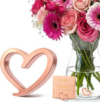Fresh Cut Flower Food Copper Heart – Boost Flower Food Packet & Keep Water Clean for Longer Life, 99.99% Copper, Eco Friendly, Reusable Vase Accessory for All Fresh Cut Flower Varieties (1-Pack)