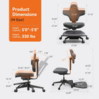 Newtral Standing Desk Chair, Standing Mate Chair for Sit-Stand, Ergonomic Leaning Perch Chair with Anti-Fatigue Mat, Standing Stool, Saddle Chair, Height Adjustable Home Office Posture Seat-MT-M-DG
