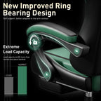 HLDIRECT Gaming Chair, Ergonomic Video Game Seat with 360° Swivel & Lumbar Massage, Computer Chair PU Leather Cushion for Adults Home/Office Use (Black & Green)