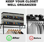 2 PCS Stackable Hat Storage for Baseball Caps, Space Saving Hat Organizer Box for Closet, with All Around Cardboard Support, Zipper Lid, Clear Window and 3 Handle, Each Holds 12 Hats, Grey