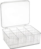 Tea Bags Organizer: Extra Large Tea Bag Holder with Lid - Drink Packets Organizer for Cabinet, Counter, Countertop, TeaBag Holder for 16 Different Types (Large)