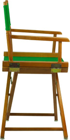 Casual Home Director's Chair ,Honey Oak Frame/Green Canvas,18" - Classic Height
