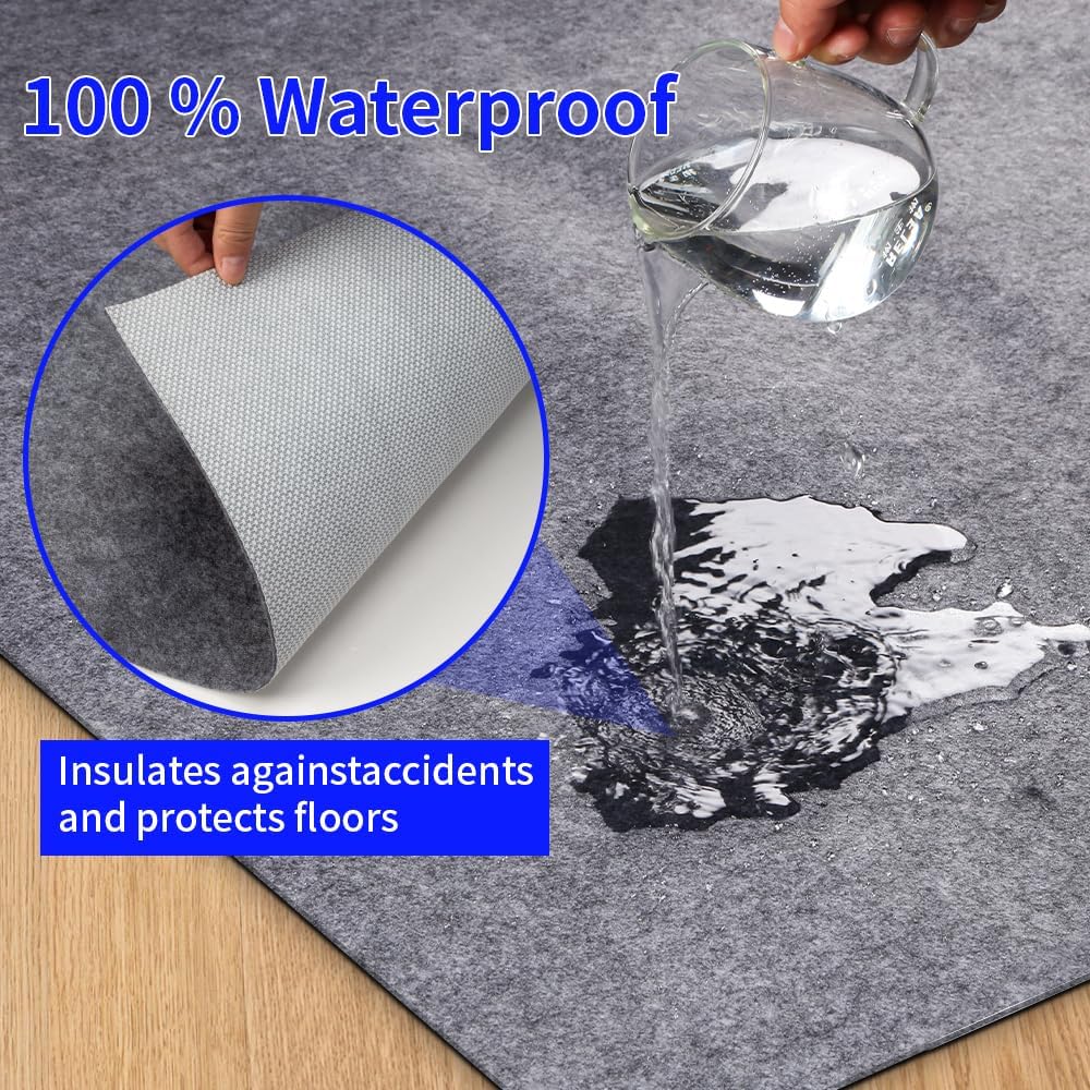 Waterproof Non-Slip Rug Pad 8x10 for Large Area Rugs Durable Felt Floor Protection pad for All Floors, Suitable for Cutting. Rug Pads Keep Rugs in Place and Provide Cushioning