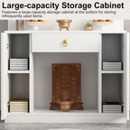 Retro Style Buddhist Altar Table with Drawers, Modern Side Table, Altar Cabinet for Homes Temples Ancestral Halls(Yellow,88cm)