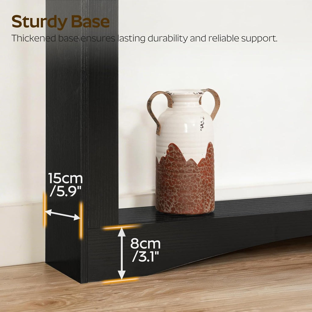 YATINEY Narrow Console Table, 5.9'' Thin Entryway Table, Behind Couch Table for Small Spaces, Small Farmhouse Hallway Table, for Living Room, Hallway, Foyer, Black CT19BK