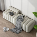 Modern Long Bench with Backrest for Changing Shoes Bedroom Bed end Walk-in Closet Rest Area Entryway(XL)