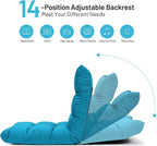 Giantex Floor Sofa Chair Video Gaming Chair with 14 Adjustable Position, Padded Back Support Floor Cushioned Seat, Folding Lazy Chair for Meditation, Reading, Watching, Living Room Recliner(Turquoise)