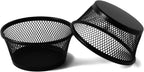 SLSON 6Pack Paper Clip Holder Wire Mesh Paperclip Dish Holders Desktop Round Paper Clip Dispenser for Desk Office Organizer Accessories,Black
