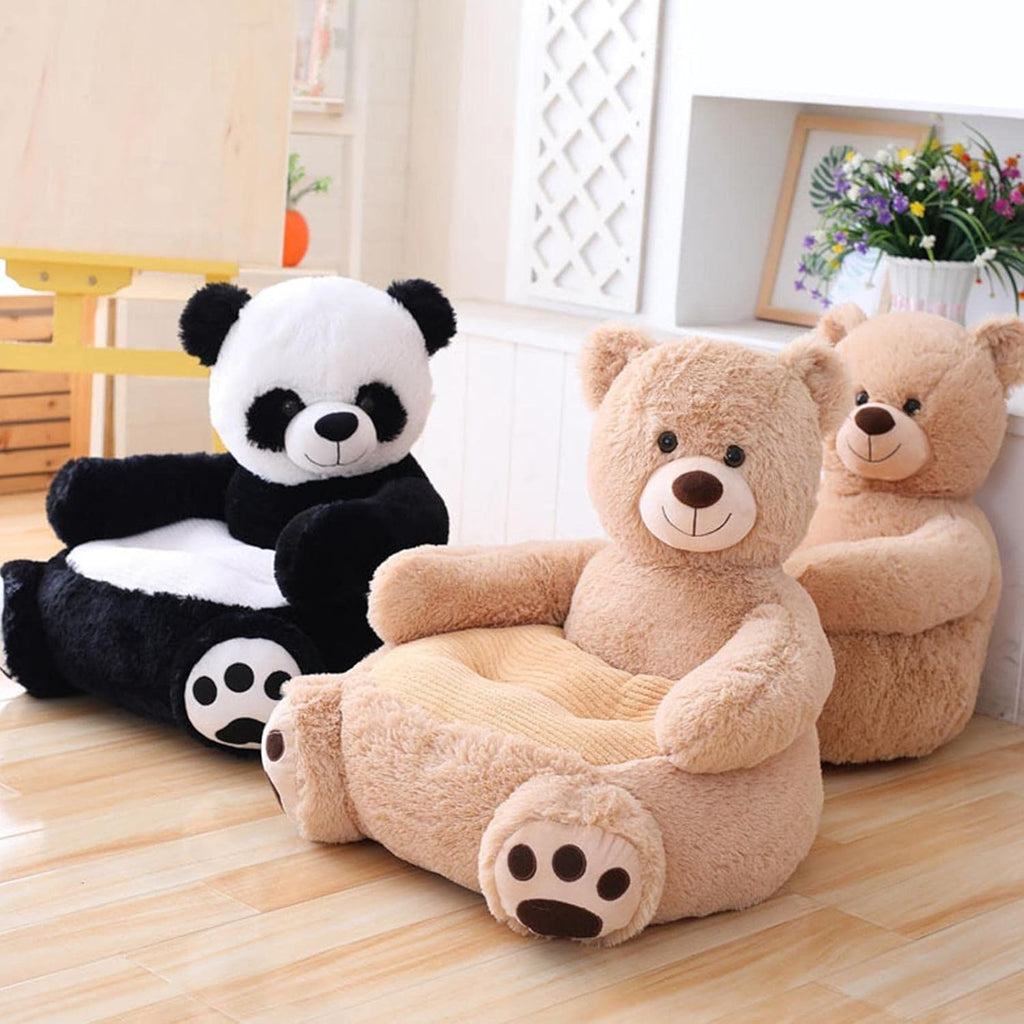 Kids Cartoons Animal Sofa Armrest Chair Premium Materials Birthday Gift Support Seat Soft Cushion Learning Sitting Nurseries Decoration, Bear