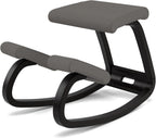 Varier Variable Black/Grey Ergonomic Office Kneeling Chair for Desk – Back Pain Relief, Rocking Seat for Home, Study & Posture Support – 10 Year Quality Guarantee