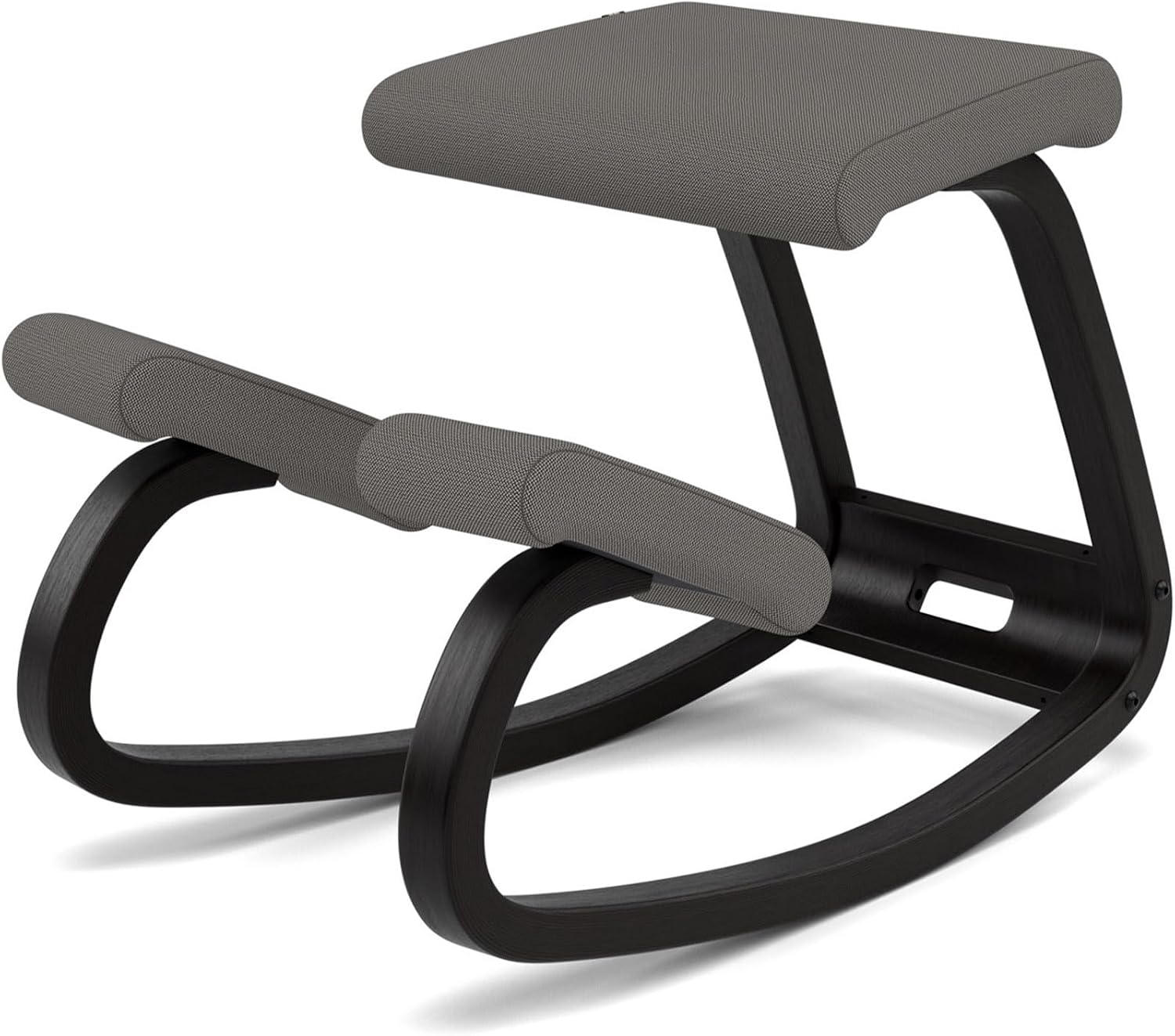 Varier Variable Black/Grey Ergonomic Office Kneeling Chair for Desk – Back Pain Relief, Rocking Seat for Home, Study & Posture Support – 10 Year Quality Guarantee
