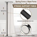 Room Divider, No Drilling Curtain Rod Wall Divider for Space Partition, Adjustable 4-10ft(H) 28-70inch(W) Heavy Duty Floor to Ceiling Tension Rod Dividers Temporary Privacy Separator Window Rods Black