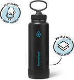 ThermoFlask Insulated Water Bottle with Spout Lid (40 oz, Electric Eclipse) - Leakproof, Stainless Steel Water Bottle for Cold & Hot Drinks, Travel & Daily Hydration