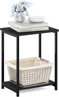 Furinno Simplistic Metal Frame End Table, 1-Pack, Espresso