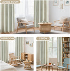 Joydeco Blue Floral Boho Curtains 96 Inches Long 2 Panels, Super Soft Bohemian Farmhouse Curtains with Tassels, Semi Sheer Light Filtering Drapes for Bedroom Living Room (Rod Pocket, 52Wx96L)