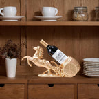 Horse Sculpture Resin Wine Bottle Holder - Tabletop Kitchen Decor, Decorative Storage Organizer for Home Bar Cellar, Unique Gift for Men Women Housewarming, Holds 1 Standard Bottle (B)