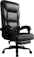 Gaming Chair, Office Chair with Inflatable Lumbar Support, Ergonomic Comfortable Wide Computer Chair with Footrest and Linked Soft Armrests, High Back 3D Enveloping Seat Cushion