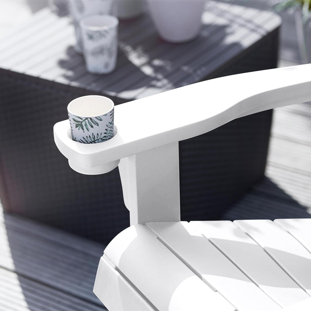 Keter ALPINE ADIRONDACK CHAIR Alpine Chair Low Chair (White)