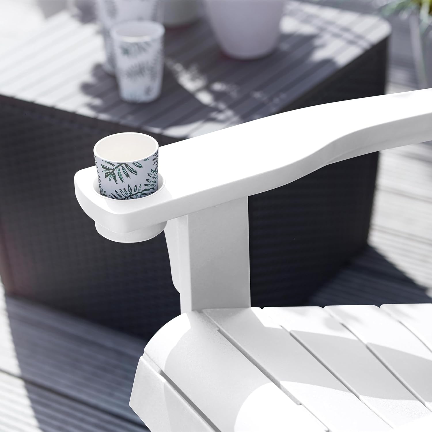 Keter ALPINE ADIRONDACK CHAIR Alpine Chair Low Chair (White)